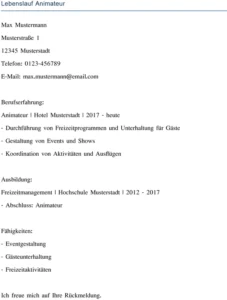 lebenslauf-animateur-vorlage-fuer-bewerbungen