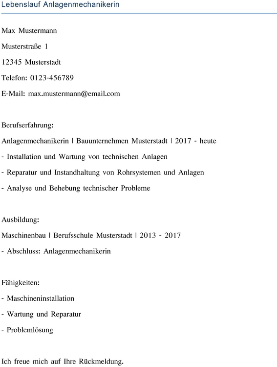 lebenslauf-anlagenmechanikerin-gestalten-mit-word