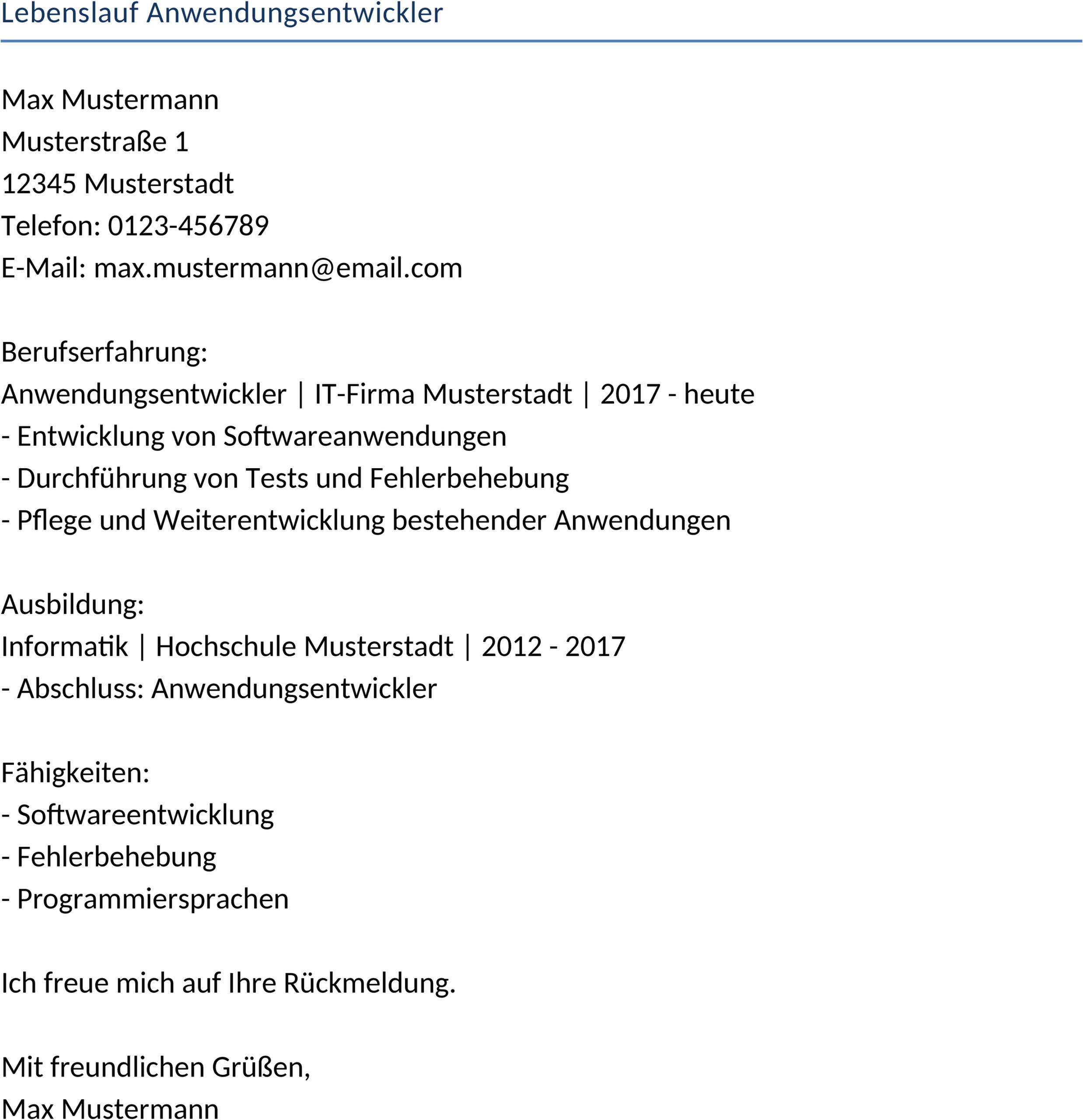 Lebenslauf für Anwendungsentwickler.docx