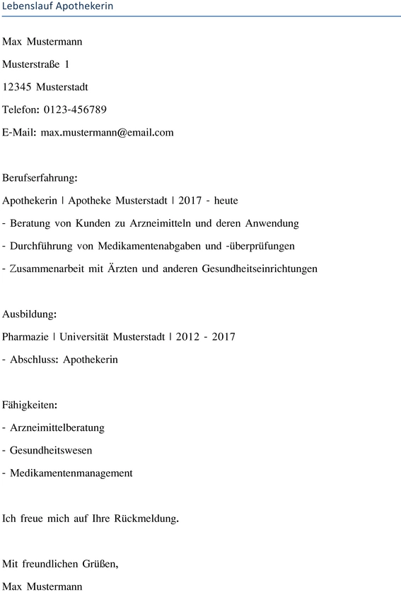 lebenslauf-apothekerin-muster-vorlage