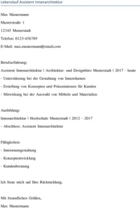 lebenslauf-assistent-innenarchitektur