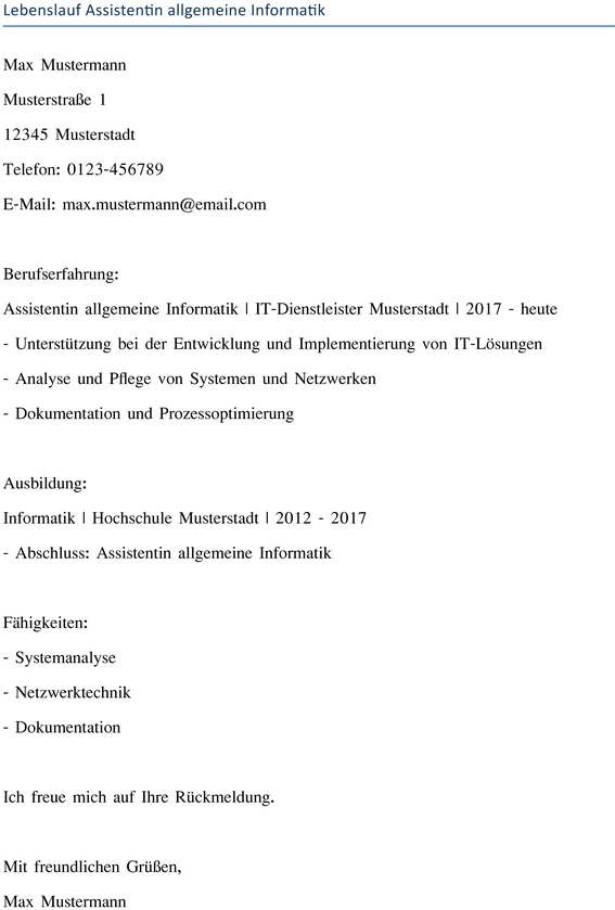 lebenslauf-assistentin-allgemeine-informatik