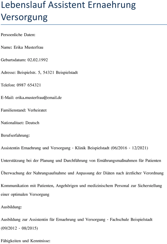 lebenslauf-assistentin-ernaehrung-versorgung