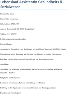 lebenslauf-assistentin-gesundheits-sozialwesen