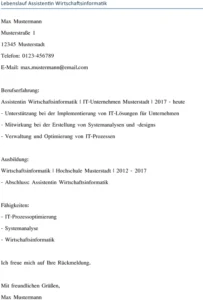 lebenslauf-assistentin-wirtschaftsinformatik
