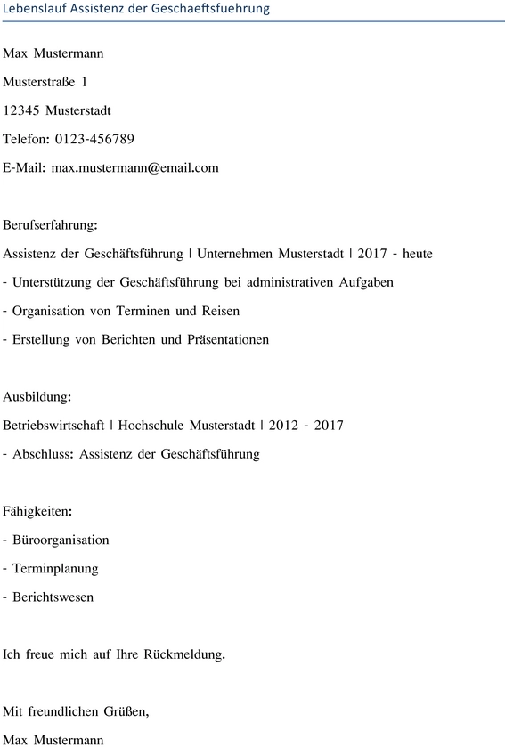 lebenslauf-assistenz-der-geschaeftsfuehrung