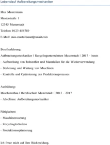 lebenslauf-aufbereitungsmechaniker-vorlage