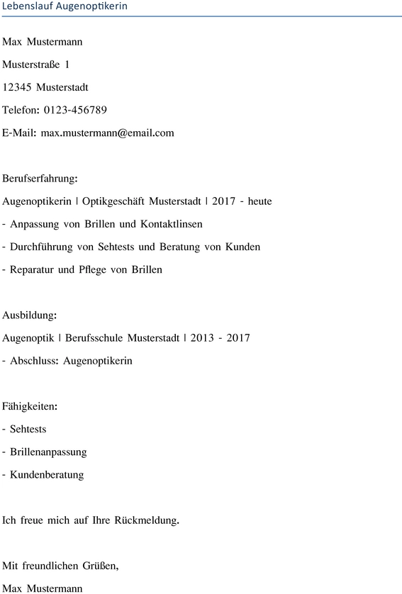 lebenslauf-augenoptikerin