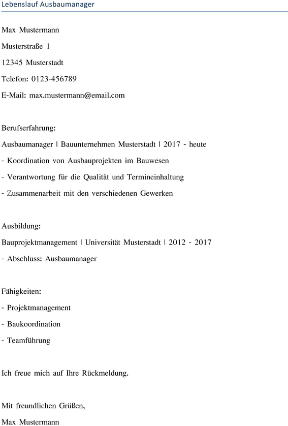 lebenslauf-ausbaumanager-vorlage-gestalten