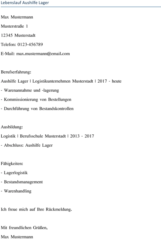 lebenslauf-aushilfe-lager-2023