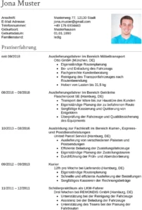 lebenslauf-auslieferungsfahrer-als-kurierfahrer