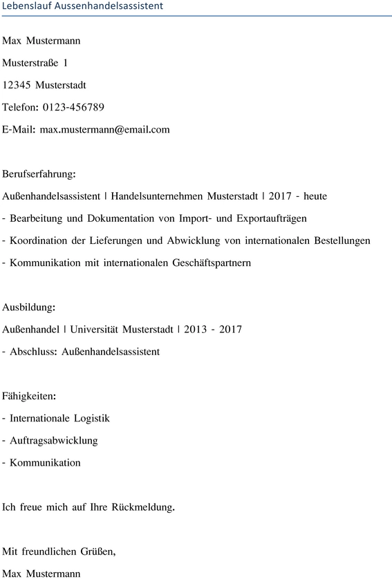 lebenslauf-aussenhandelsassistent