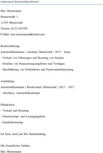 lebenslauf-automobilkaufmann-gestalten