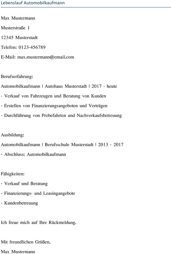 lebenslauf-automobilkaufmann-gestalten