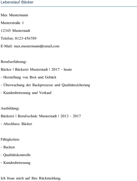 lebenslauf-baecker-vorlage-fuer-die-bewerbung