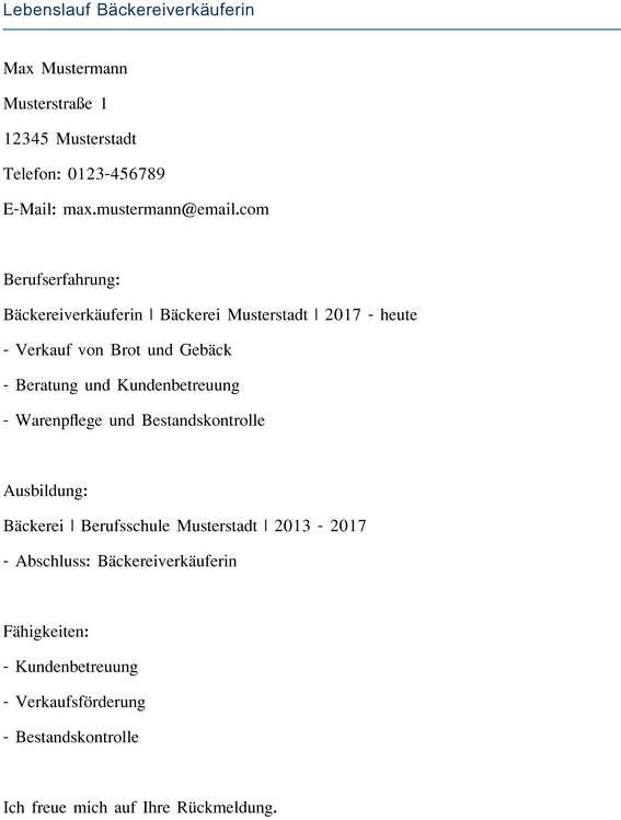 lebenslauf-baekereiverkaeuferin