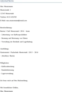 lebenslauf-barista-muster-vorlage