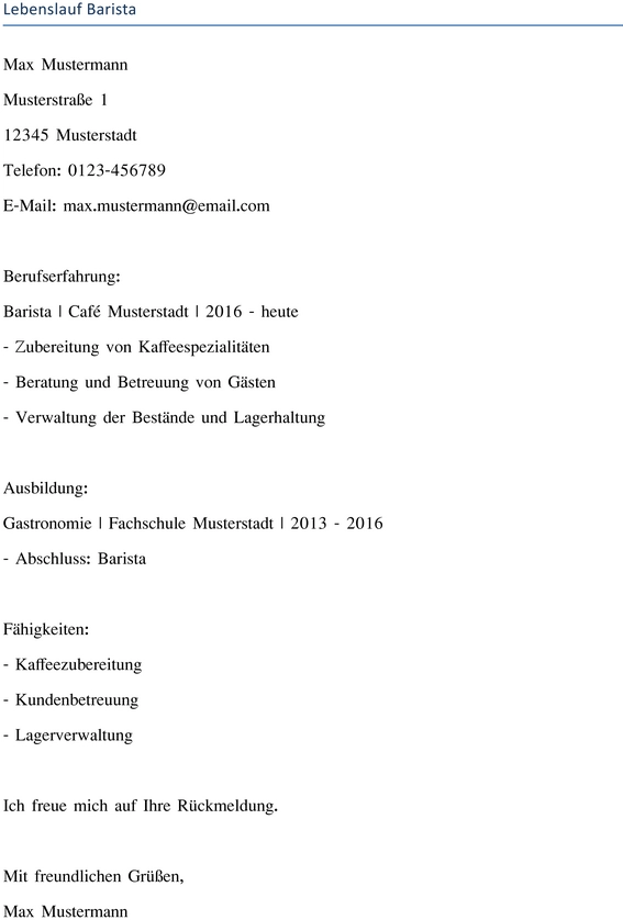 lebenslauf-barista-muster-vorlage