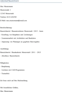 lebenslauf-bauzeichnerin-vorlage
