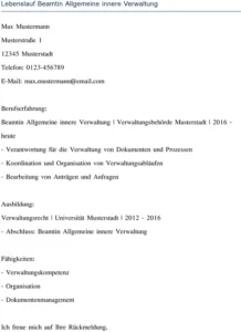lebenslauf-beamtin-allgemeine-innere-verwaltung