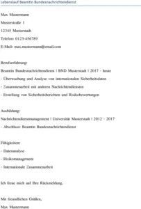 lebenslauf-beamtin-bundesnachrichtendienst