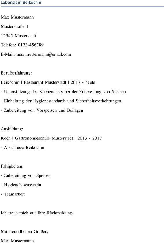 lebenslauf-beikoechin-als-vorlage