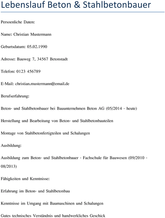 lebenslauf-beton-stahlbetonbauer