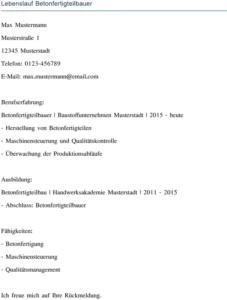 lebenslauf-betonfertigteilbauer-gestaltung-vorlage-aktualisieren