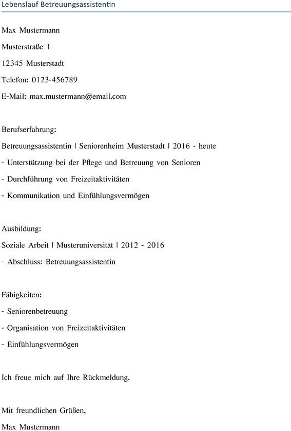 lebenslauf-betreuungsassistentin
