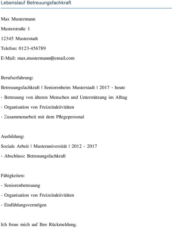 lebenslauf-betreuungsfachkraft