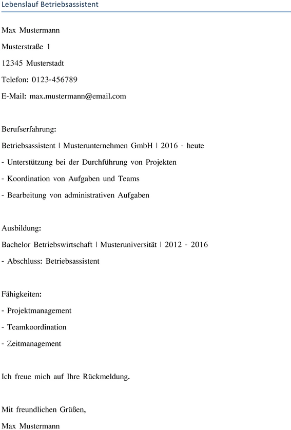 lebenslauf-betriebsassistent-vorlage