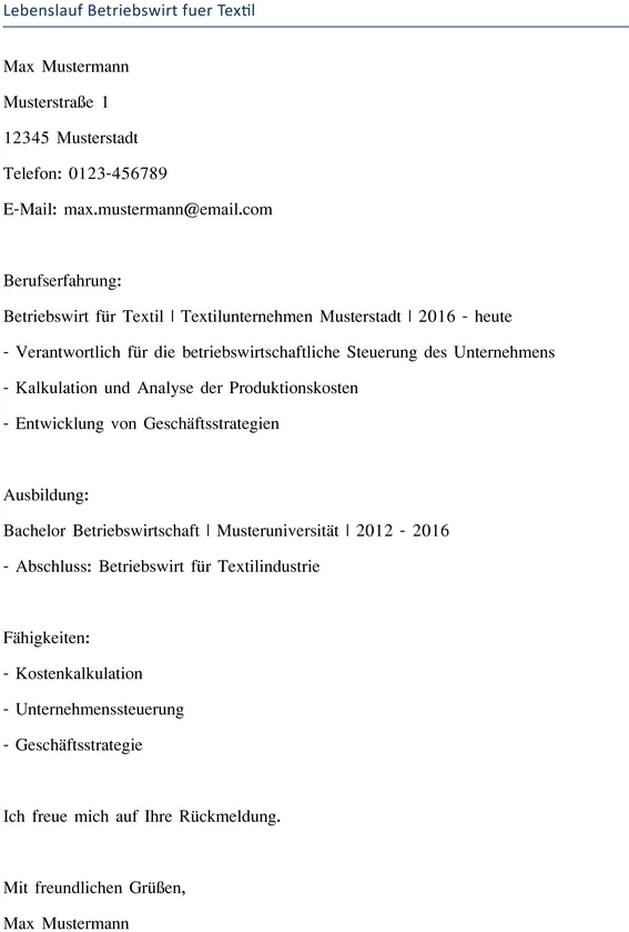 lebenslauf-betriebswirt-fuer-textil