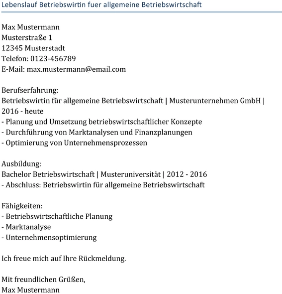 lebenslauf-betriebswirtin-fuer-allgemeine-betriebswirtschaft