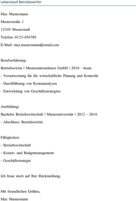 lebenslauf-betriebswirtin-optimiert
