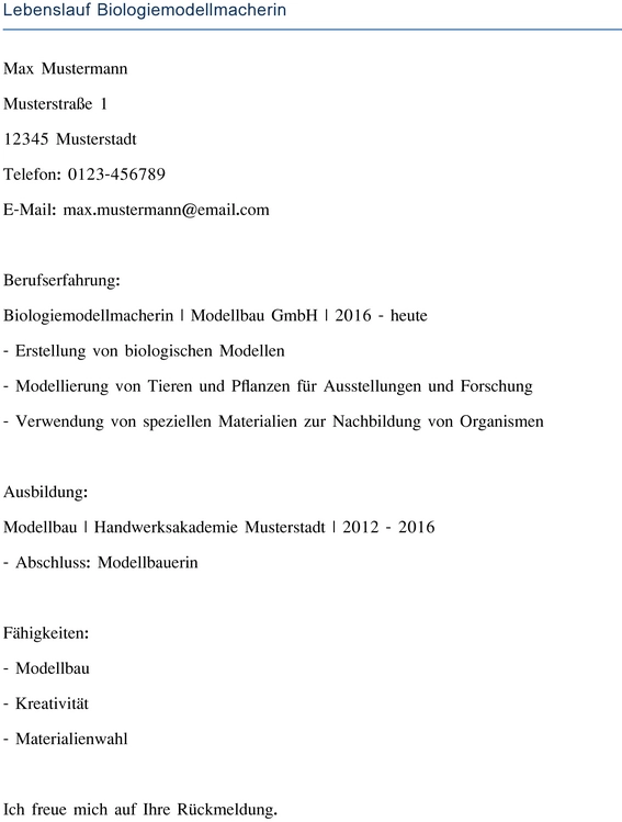 lebenslauf-biologiemodellmacherin