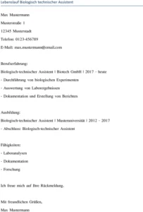 lebenslauf-biologisch-technischer-assistent