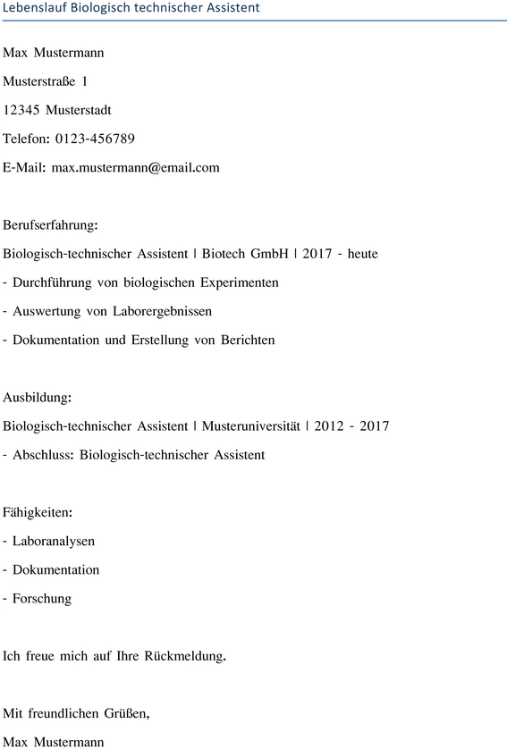 lebenslauf-biologisch-technischer-assistent
