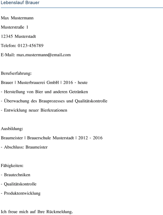 lebenslauf-brauer-muster-vorlage