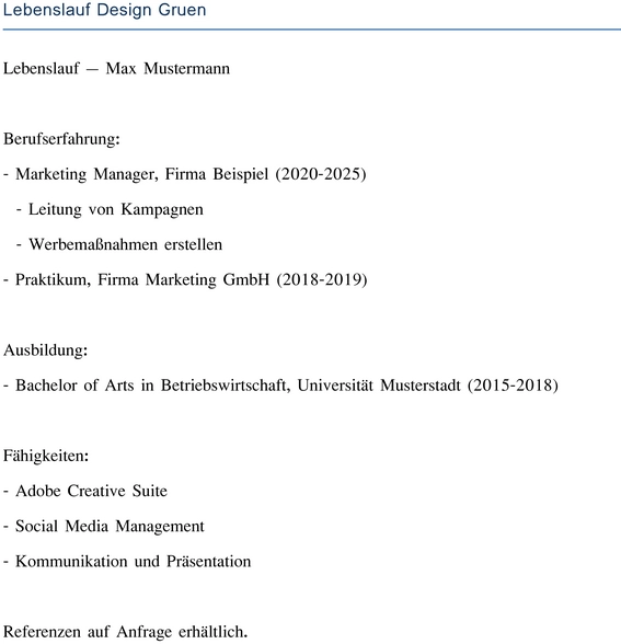 lebenslauf-design-gruen-neu-gestalten