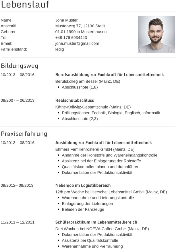 lebenslauf-fachkraft-fuer-lebensmitteltechnik-gestalten