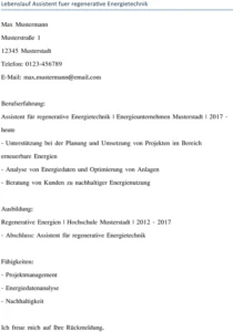lebenslauf-fuer-assistenten-in-der-regenerativen-energietechnik