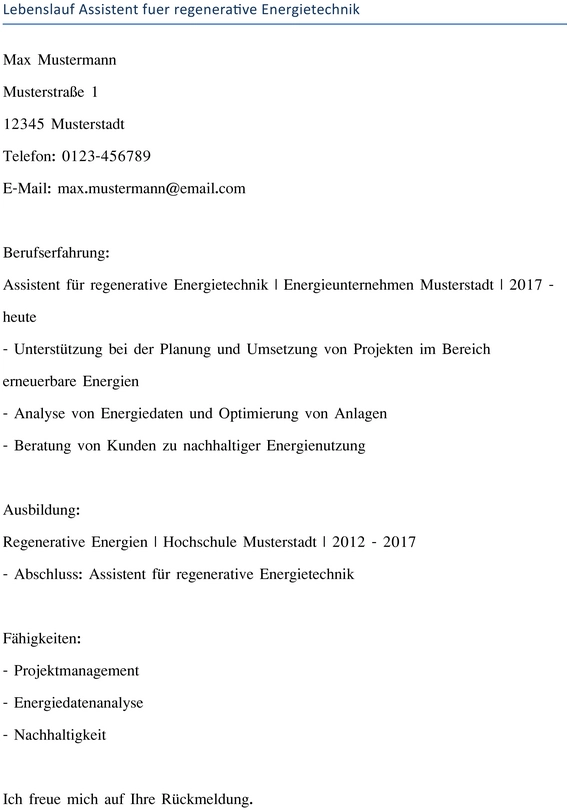 lebenslauf-fuer-assistenten-in-der-regenerativen-energietechnik