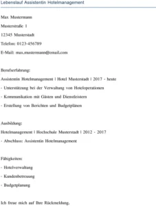 lebenslauf-fuer-assistentin-im-hotelmanagement