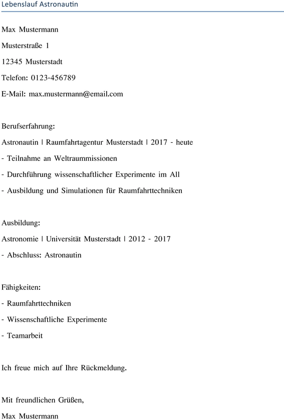 lebenslauf-fuer-astronauten-gestalten