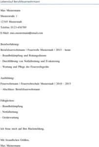 lebenslauf-fuer-berufsfeuerwehrmann