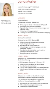 lebenslauf-fuer-kinderbetreuerinnen-mit-erfahrungen-und-ausbildung