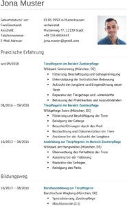 lebenslauf-fuer-tierpfleger-berufliche-erfahrungen-und-ausbildung