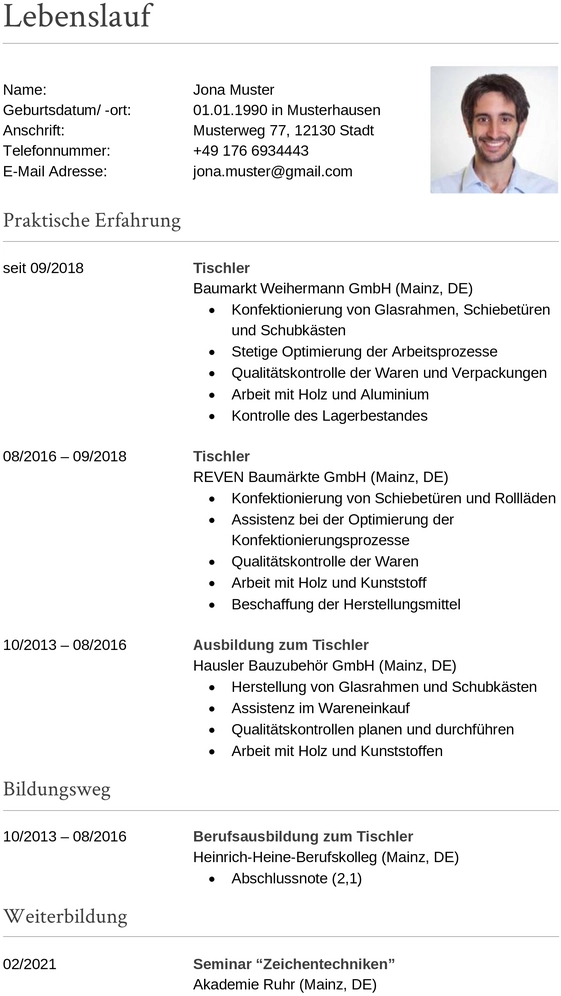 lebenslauf-fuer-tischler-und-schreiner