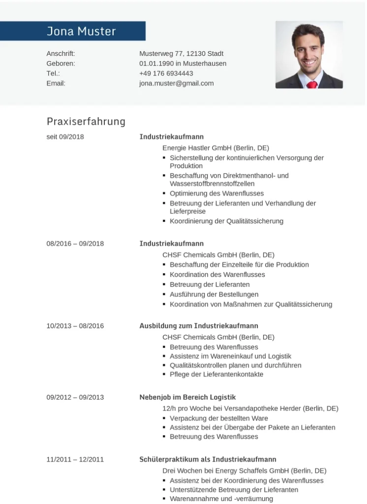 lebenslauf-industriekaufmann-vorlage