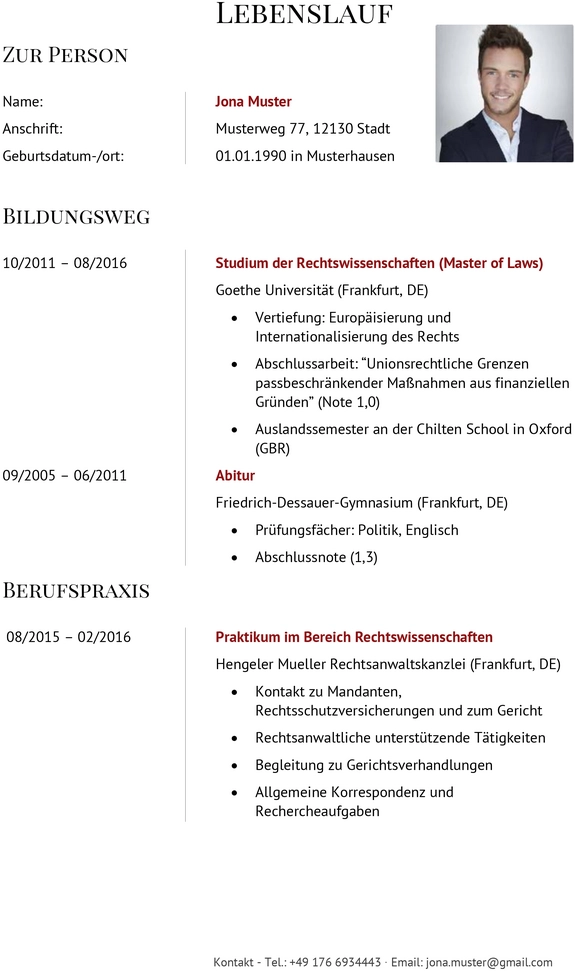 lebenslauf-jurist-berufseinstieg